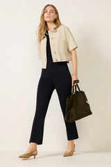 Pintuck Kick Flare Ponte