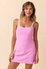 Chasing Victory Pink Back Cutout Active Dress