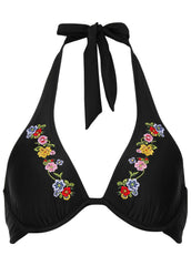 Embroidered Underwire Top Fiesta Romance Embroidery