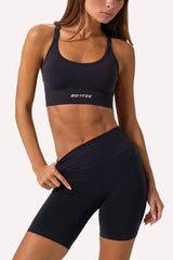 Define Luxe High Waist Biker Shorts in Black