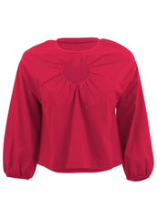 Cut Out Heart Top Red