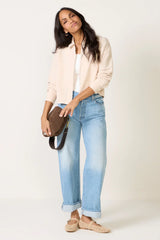 Linen Zip Up Shirt