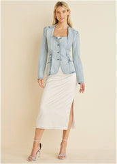 Sweetheart Denim Blazer Light Wash