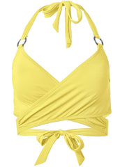 Laguna Wrap Underwire Top Pastel Yellow