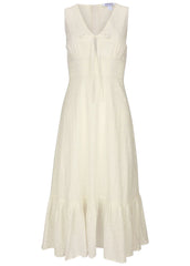 Sleeveless Eyelet Midi Off White