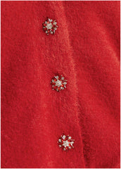 Button Down Cardigan Haute Red