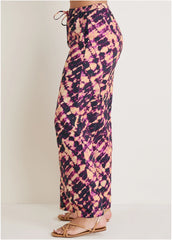Linen Wide Leg Pants Desert Tie Dye