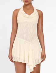 FIORELLA MINI DRESS WHITE LACE CREAM