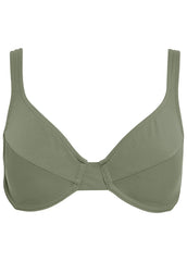 Full Coverage Bra Top Army Green