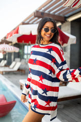Old Glory Stars and Stripes Oversized Sweater