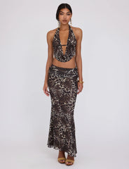 PEARL TOP MULTI LEOPARD