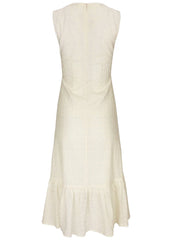 Sleeveless Eyelet Midi Off White