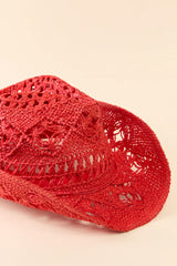 Americana Red Straw Cowboy Hat