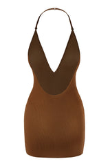 Intimates Soft Mesh Multiway Mini Dress in Chestnut