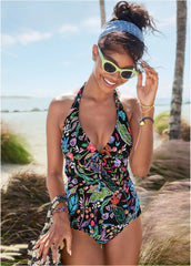 Sicily Halter Tankini Top Midnight Elegance
