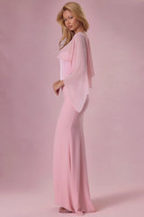 Chiffon Cape in Blush Pink