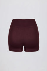 Super Sculpt Seamless Mini Shorts in Burgundy
