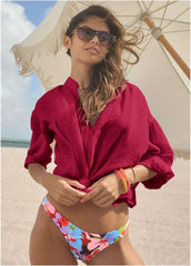 Bali Moderate Bikini Bottom Strawberry Floral