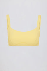 Soft Active Seam Detail Sports Bra in Lemon