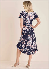 Ruffle Hem Wrap Dress Amorous Floral