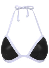 Liquid Leather Santa Cruz Push Up Triangle Top Black White