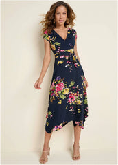 Floral Printed Dress Navy Multi