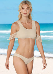 Crochet Cold Shoulder Top Brazilian Sand