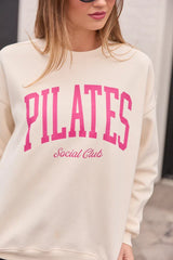 Pilates Cream Graphic Sweatshirt