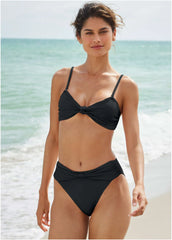 Knot Detail Bikini Bottom Black Beauty