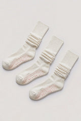 Pilates 3 Pack Socks Bundle in Coconut