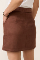 Claudia Suede Mini Skirt