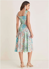 Smocked Two Piece Set Boho Tile