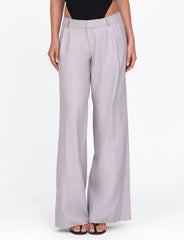 AMBERLY SUIT PANT GREY PINSTRIPE GREY PINSTRIPE