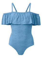 Ruffle One Piece Blue Belle