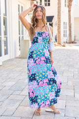 Aria Black Floral Maxi Dress SALE