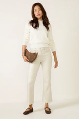 Lennon Cropped Bootcut Coated Jean
