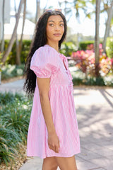 Fern Pink Striped Dress