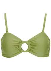 Ring Front Bikini Top Mosstone