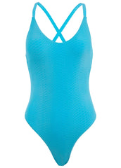 High Leg One Piece Aqua