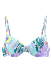 Underwire Bikini Top Pastel Tropical Floral