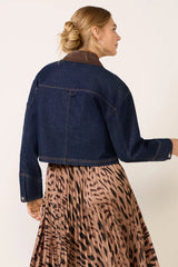 Combo Collar Denim Jacket