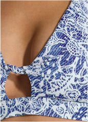 Nassau Halter Top Denim Anglaise Paisley