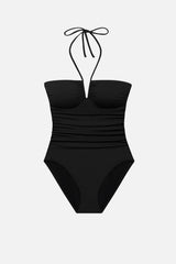Sutton V Wire Bandeau One Piece Black