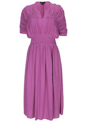Short Sleeve Midi Dress Cattleya Orchid