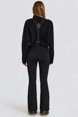 Waterproof High Rise Salopettes with Suspenders in Black