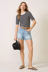 Rhett Stripe Elbow Tee