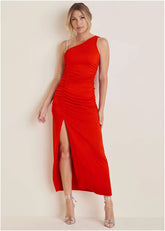 High Slit Maxi Dress Goji Berry