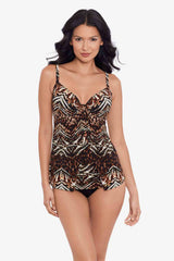 Gala Tankini Top in Tribal Tigress