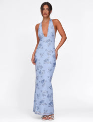 PHAEDRA MAXI DRESS BLUE FLORAL BLUE FLORAL