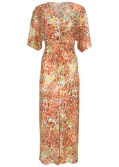 Twist Front Maxi Dress Leopard Trail
